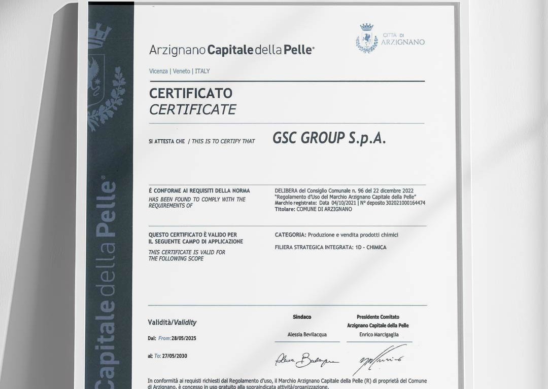 GSC Group among the partners of the “Arzignano Leather Capital®” project